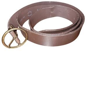 2000's Levi's Brown Leather Belt Brass Buckle‎ Simple Classic Everyday Workwear